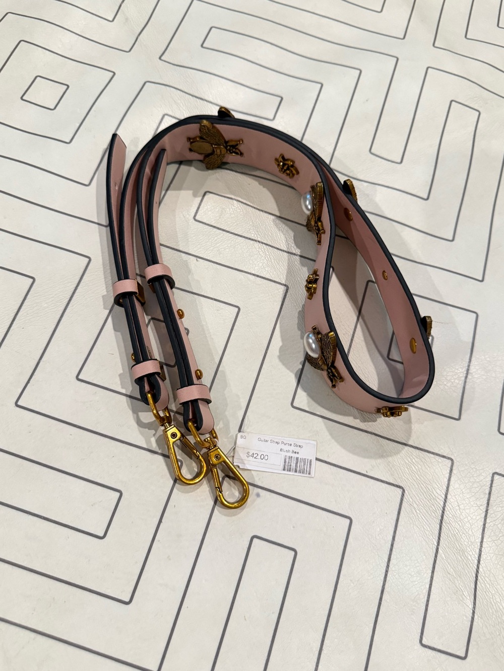 NWT Beaucoup Designs Pink Bug Crossbody Purse Strap